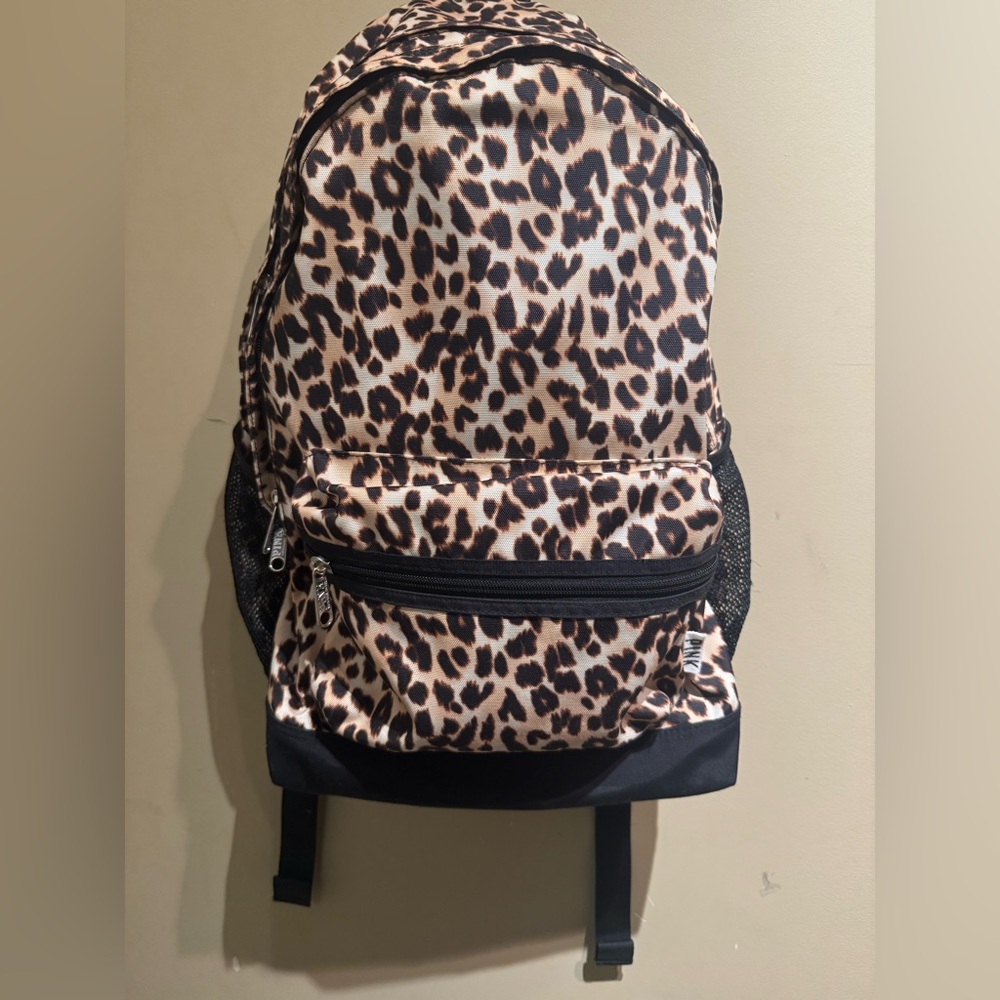 PINK Victoria's Secret Leopard Cheetah Campus Backpack - Rare/Vintage EUC